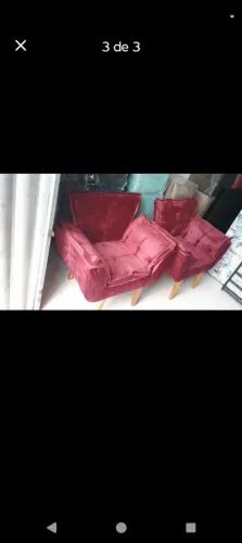 Kit poltrona Opala 3 peças + centro 