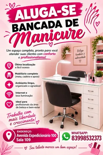 Vaga de bancada de manicure
