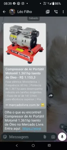 Compressor sem óleo 