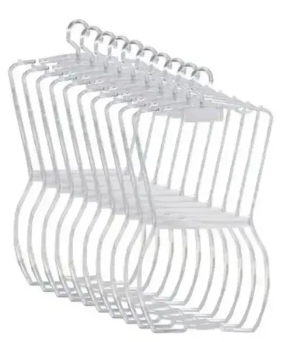 Kit 20 Cabide de roupa de acrílico silhueta 