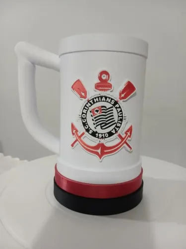 Caneca de Chopp Corinthians Térmica 3D - Edição Exclusiva Fiel Torcedor - Premium
