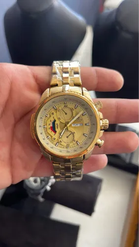 Relógios executivos com pulseira aço inox