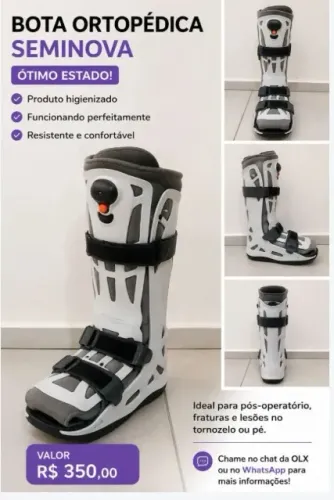 Bota Ortopédica Seminova | Usada por Apenas 50 Dias