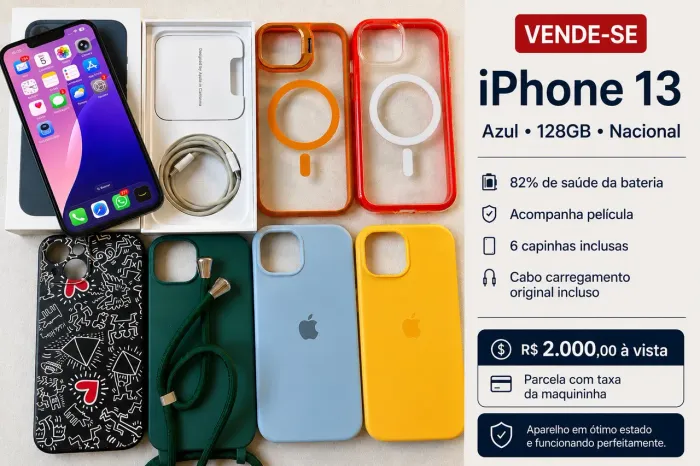 iPhone 13 128gb Bateria 82%