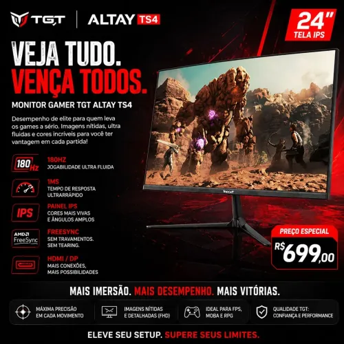 Monitor Gamer TGT Altay TS4 24? 180hz