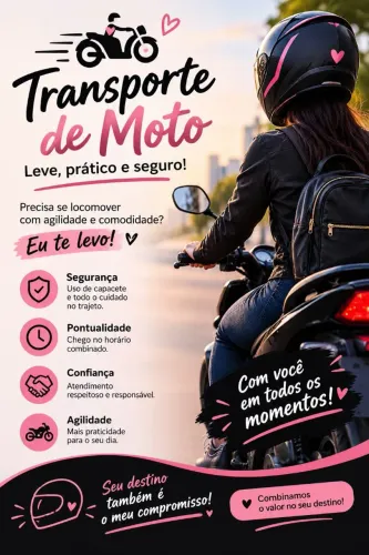 Transporte de moto feminino