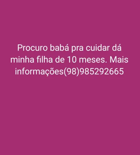 Procuro babá