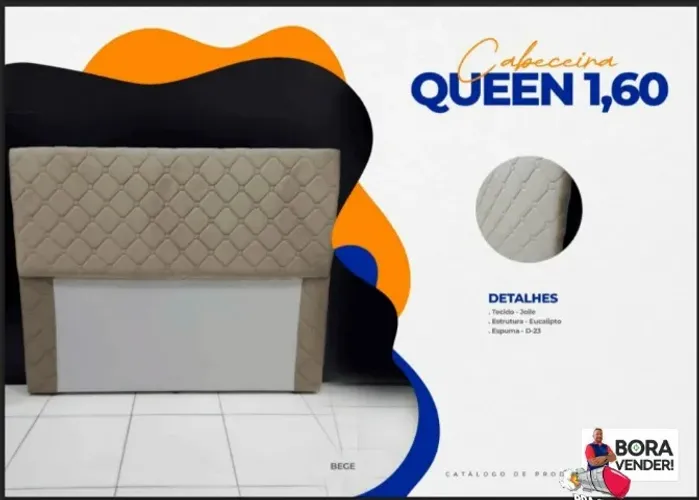 Mais charme e aconchego no seu descanso com a Cabeceira Queen Bege 1,60