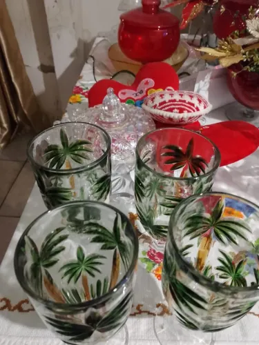 Jarras e copos em Cristal de vidro kit 