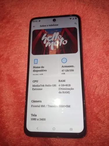 Vendo moto G15 256 GB com NFC completo