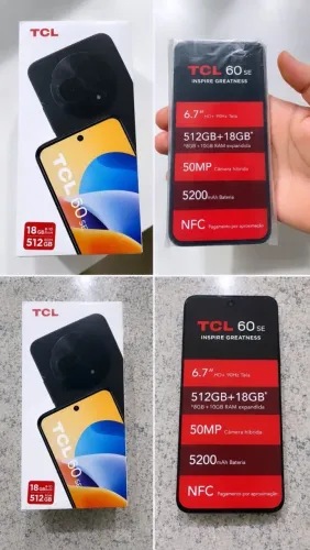 ? TCL 60 - NOVO NA CAIXA!<br><br>? Aparelho novinho!!