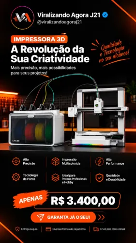 Impressora 3D Creality SparkX i7 Color Combo Bivolt