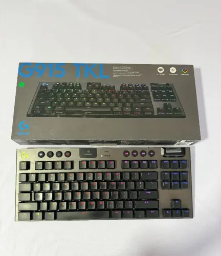 Teclado Mecânico Gamer Logitech G915 TKL Preto, PN 920-009495
