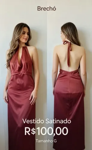 Vestido longo marrom G