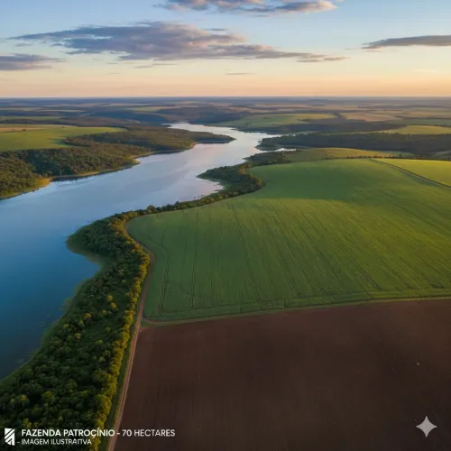 OPORTUNIDADE MULTI POTENCIAL EM PATROCÍNIO: Fazenda com 70hec + 4km de Margem de Água!