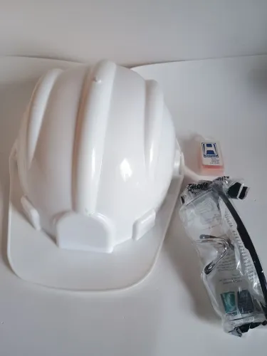 Capacete segurança branco + Óculos 