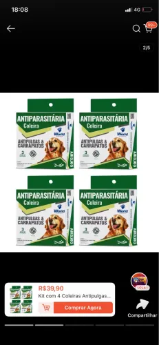 Coleira anti carrapato 