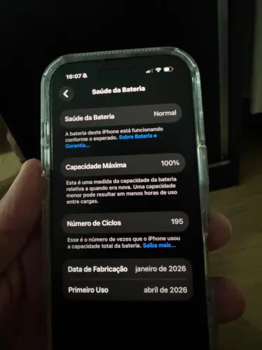 iPhone 16 com 3 meses de uso