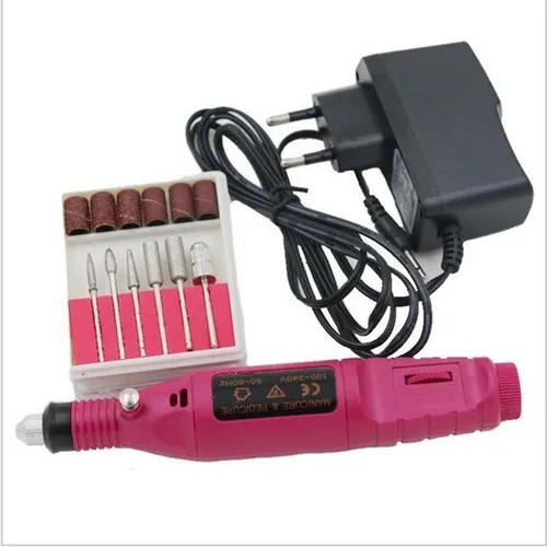 Motor Lixadeira Caneta Rosa Manicure Alongamento Unhas