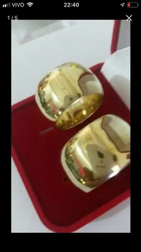 Aliança moeda antiga noivado ou casamento