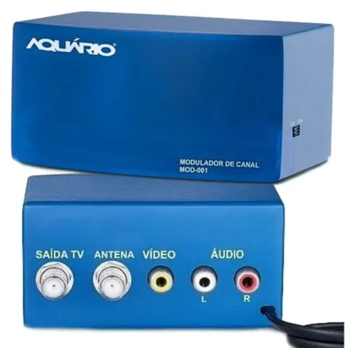 Modulador Conversor adaptador Rf Aúdio E Vídeo Av Rca