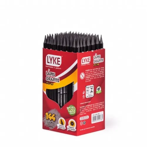 Lápis Grafite HB n° 2. Resina reciclada. c/ 144 un. Lyke