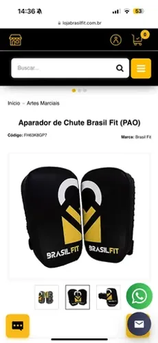 Aparador de Chute Brasil Fit (PAO) R$ 200 