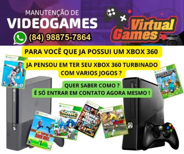 Turbine agora mesmo seu Xbox 360 com varios jogos !