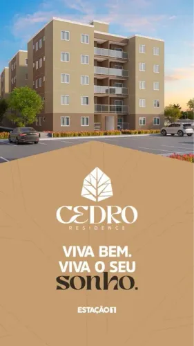 CEDRO RESIDENCE - Ap 2/4 com varanda - no Boulevard Papagaio