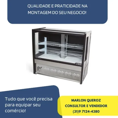 Balcão de Torta 1,25M Polar Novo