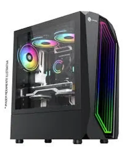 Gabinete Gamer com Led Fontal Suprema SG - 340 - K1