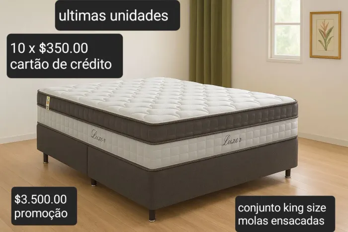 Cama King site alta durabilidade Garantia conforto novo