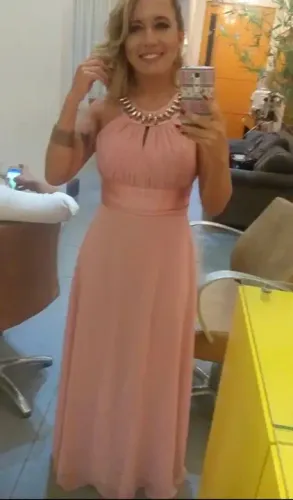 Vestido Rosa Nude Longo para Casamento