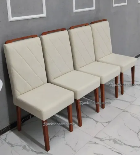 4 Cadeiras Sala de Janta Acolchoadas - 901