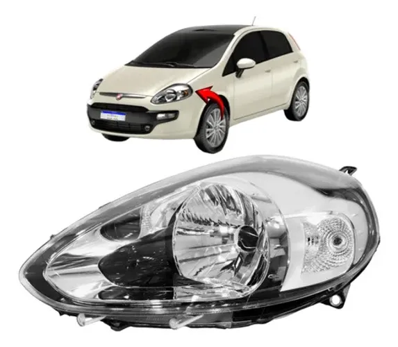 Farol Fiat Punto 2013 2014 2015 2016 2017 Dianteiro Novo L.e