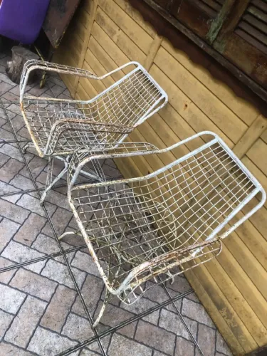 Par de cadeiras de jardim retrô anos 70