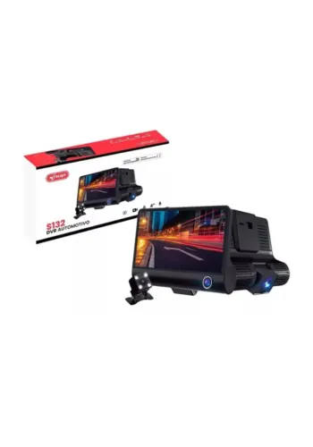 CAMERA VEICULAR DVR AUTOMOTIVO FRONTAL E TRAZEIRA KNUP KP-S132