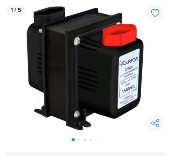 Auto Transformador 2000va 110v P/ 220v 220v P/ 110v Conversor Energia Até 825 Watts Clavos
