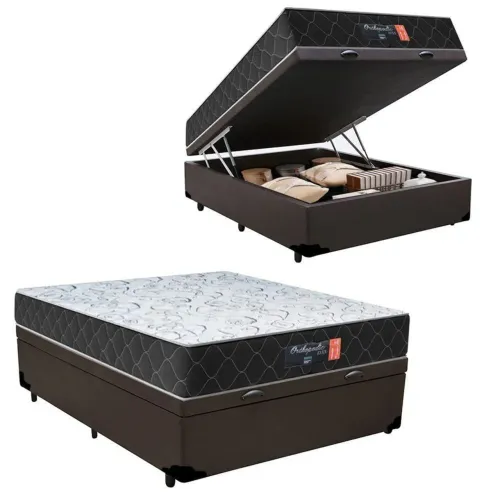 Cama Box Baú com Colchão Ortopédico Orthopedic 60 cm