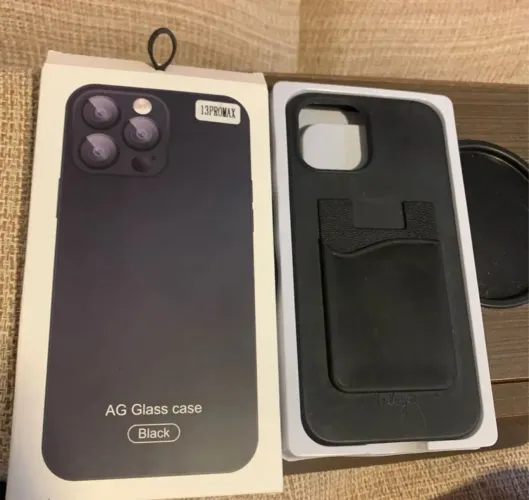 Capa AG Glass para iPhone 13 Pro Max com Porta Cartão