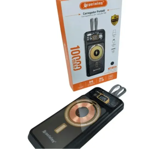 Carregador Portátil (Power Bank) 10000MAH Indução WUP-355 - Peining  cod: 4682