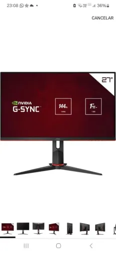 Monitor Gamer AOC 27'' 144Hz G-Sync