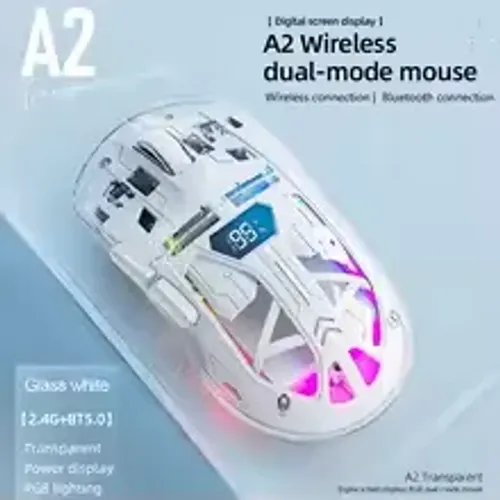 Mouse Wireless FREEWOLF A2 Com Tela Digital