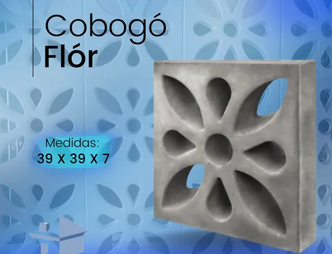 Cobogó Flor - 39x39x7cm - Elemento vazado