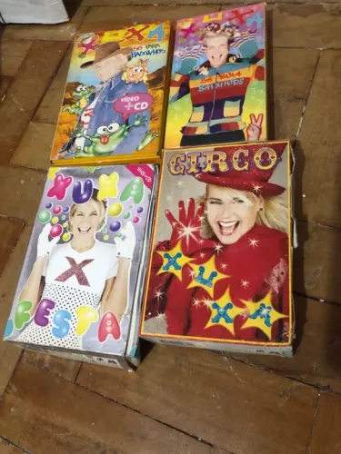 4 VHS Xuxa - Festa, Circo, Só Para Baixinhos e Só Para Baixinhos 2