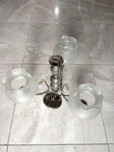 Lustre de Cristal 3 Lâmpadas