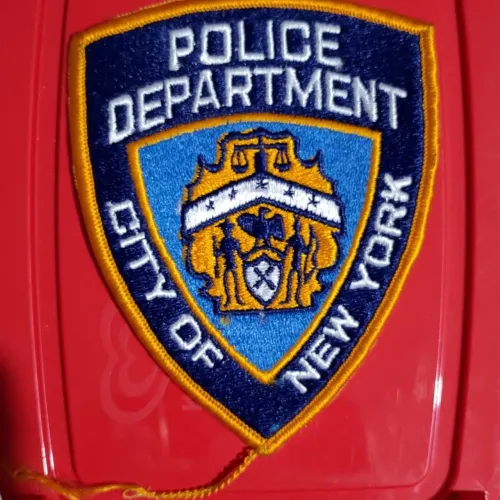 patch bordado importado termocolante em tecido original nypd