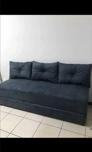 Sofá Cama Simples Preto