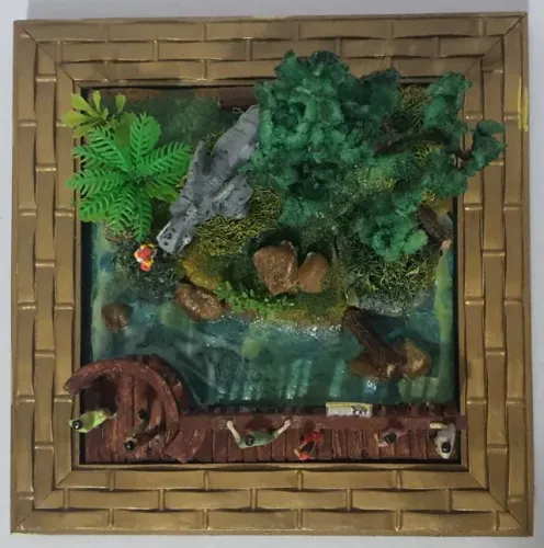 Diorama Elefante no Zoológico