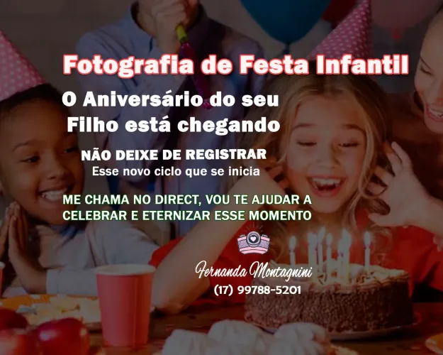 Fotos em festa infantil, adulto e eventos em geral